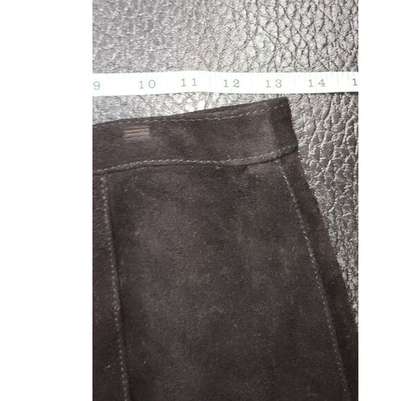 NWT Vintage Comint Black Suede Leather Skirt Size 9/10 - Picture 12 of 12